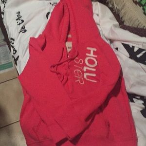 Hollister L Pink heavyweight hoodie